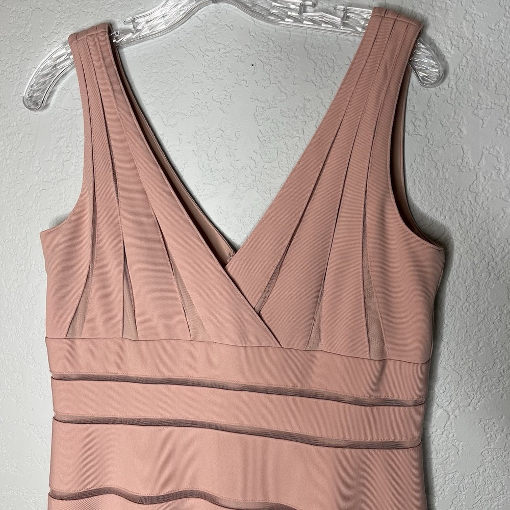 JS Collections Pink Sleeveless Fit & Flare Dress Womens 12 Elegant Quiet Luxury - Picture 2 of 11